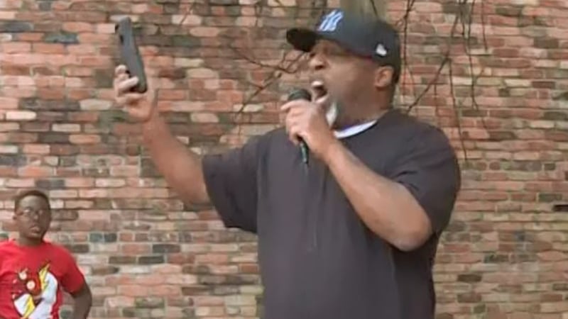Pastor Kenneth Glasgow speaking at the March for our Lives rally in Dothan on March 24, 2018.