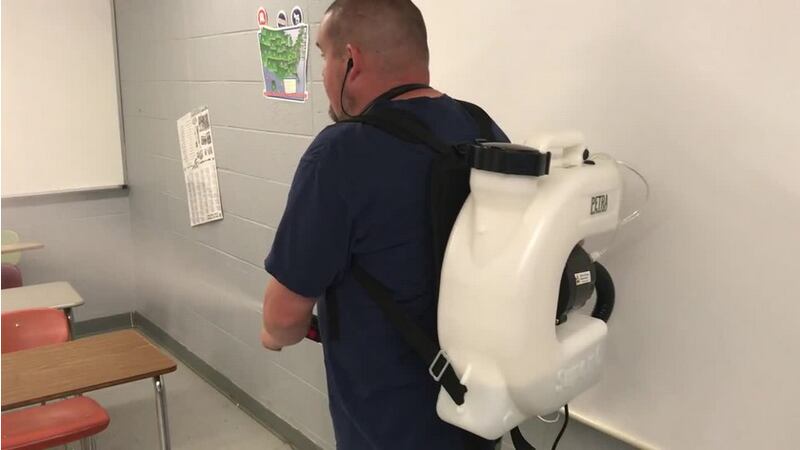 The machines are usually used in agriculture farming, but work the same for killing COVID germs.