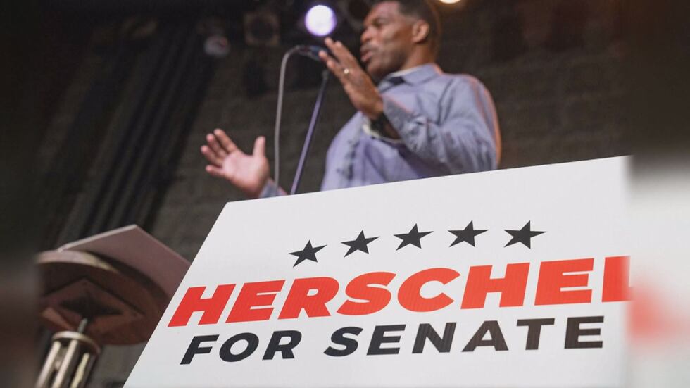 Herschel Walker held a rally in Richmond Hill, Ga. on Wednesday
