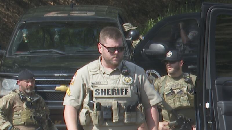 Houston County deputies search for escaped inmate Chase Miller on March 25, 2023