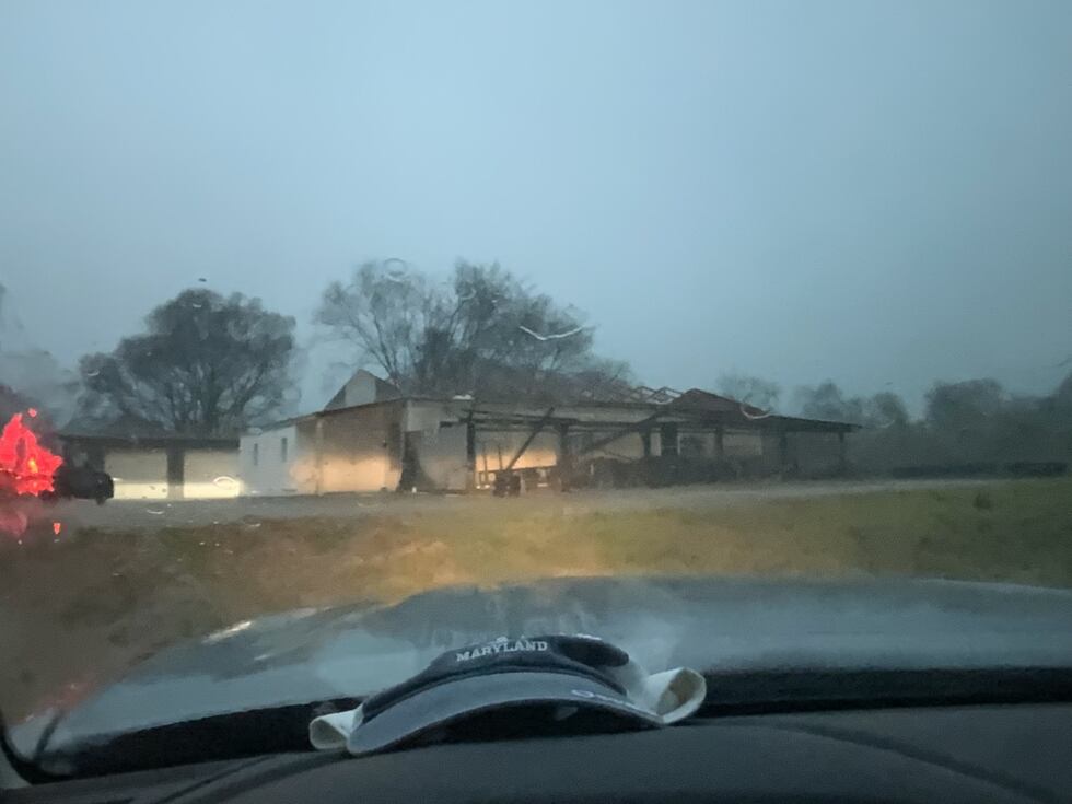 Damage in Moundville area
