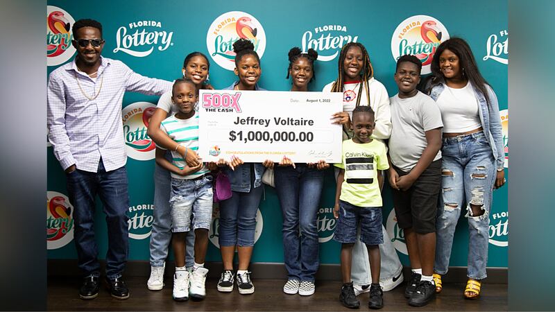 The Florida Lottery says Jeffrey Voltaire came to lottery headquarters this week to collect...