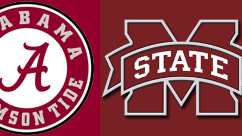 The 12th-ranked Crimson Tide travel to Mississippi State to take on the Bulldogs.