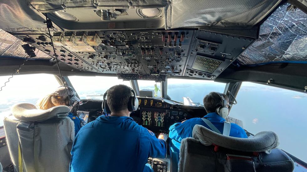 Test pilots Lt Cmdr Becky Shaw and Lt Cmdr Adam Abitbo