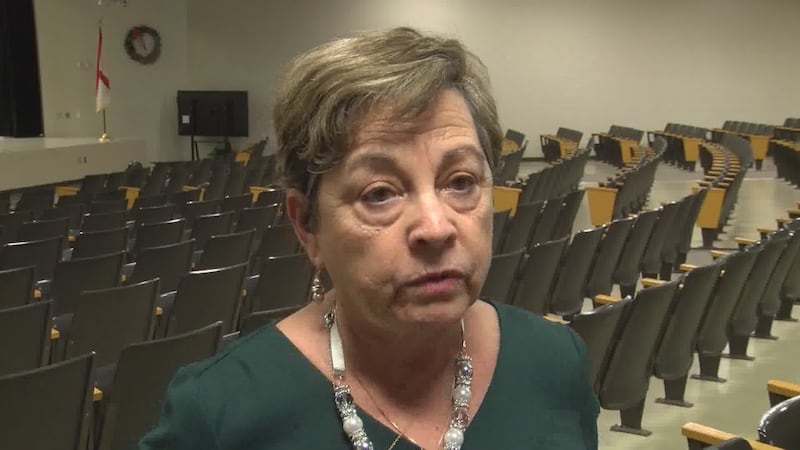 Dr. Phyllis Edwards discusses school consolidation plans in this 2019 photo.