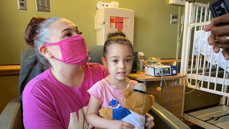 Troopers brightened young faces with teddy bears at DCH