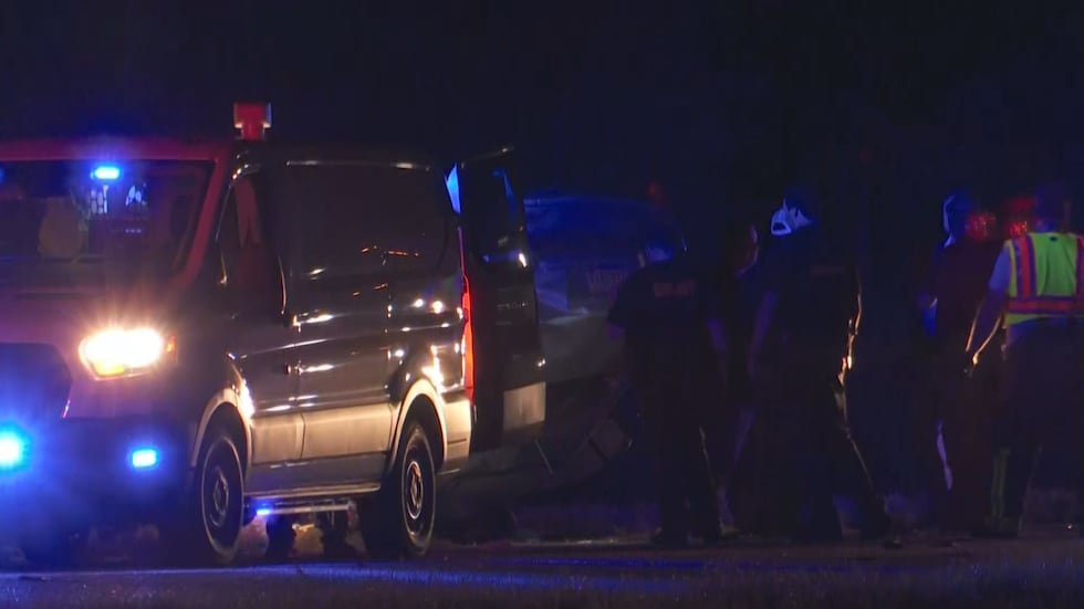 One person died Thursday night when a vehicle left the roadway and overturned in Midland City.