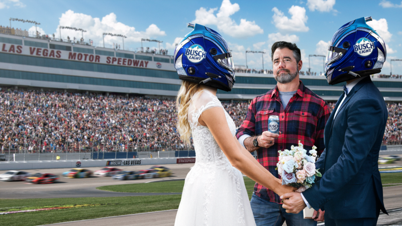 Busch Light is throwing the "fastest wedding imaginable" during an upcoming NASCAR event in...