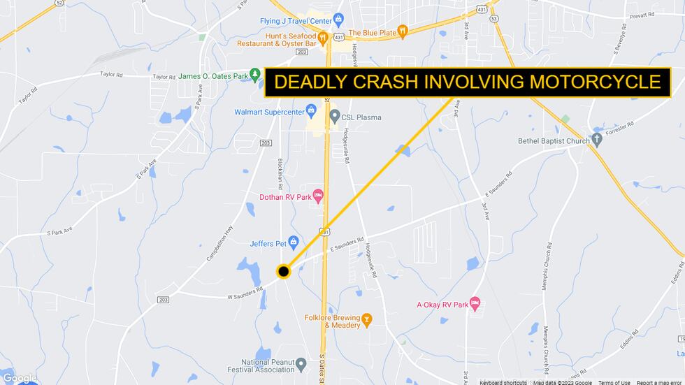 The deadly two-vehicle crash involving a motorcycle happened just off of South Oates Street at...